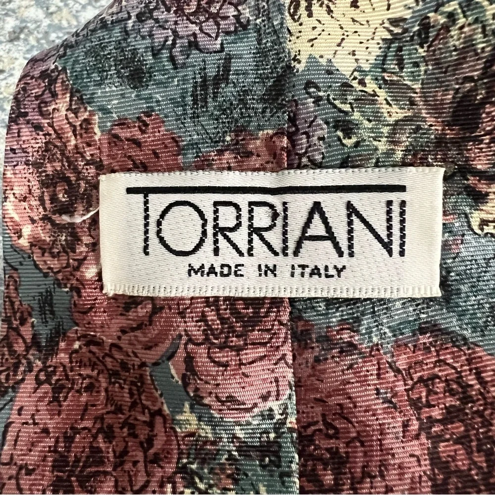 Torriani Multicolor Floral 100% Italian Silk Tie